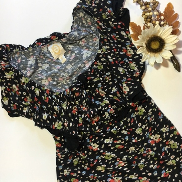 Anthropologie Ric Rac Blooming Corona Floral Ruffle Top Sleevless - Picture 3 of 8